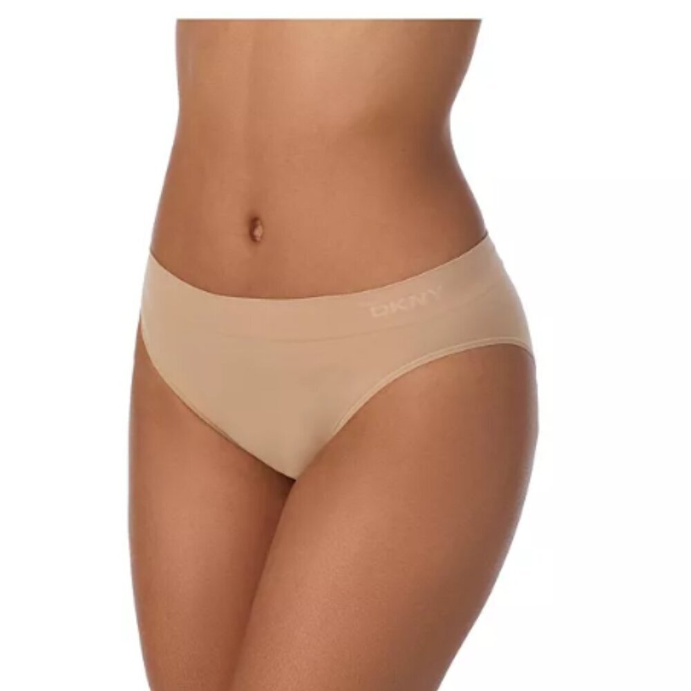 3/$20 Bundle •DKNY Seamless Litewear Hi Cut Panty DK5020 Medium Glow